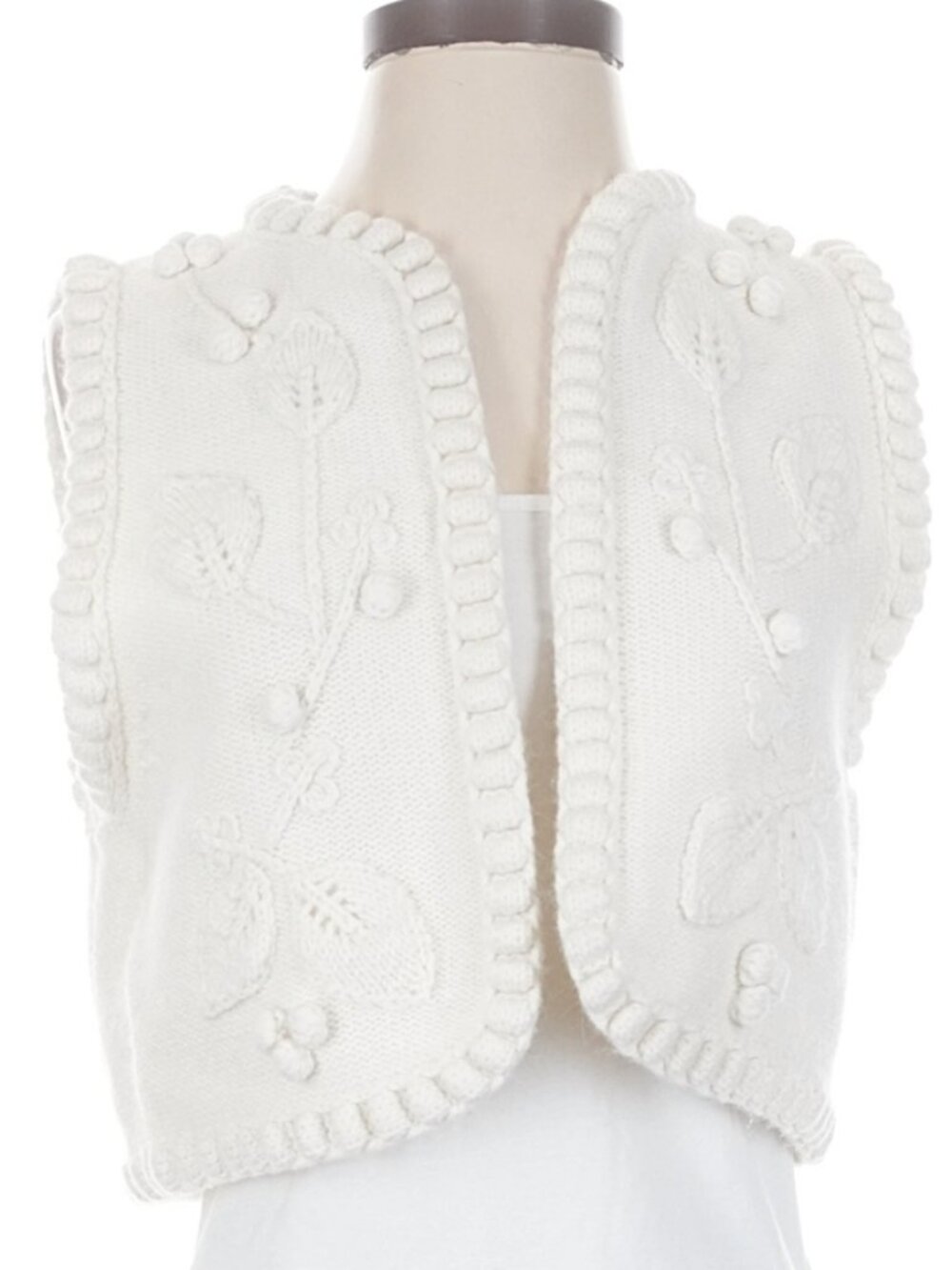 Sezane Sea NY Nate Cardigan Vest in Ecru Small - Picture 3 of 6